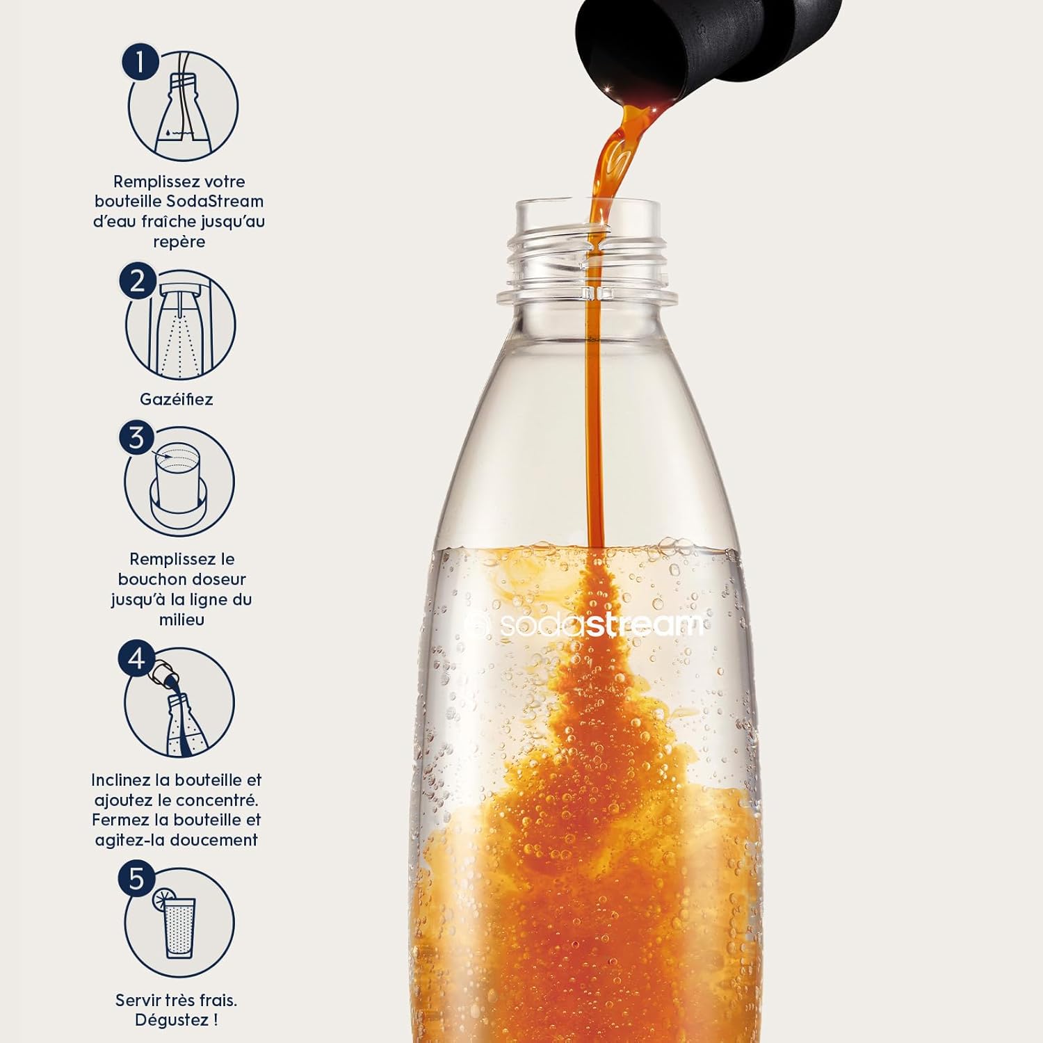 SodaStream - concentré Lipton Ice Tea pêche - 440ml - prépare 9L instantanément