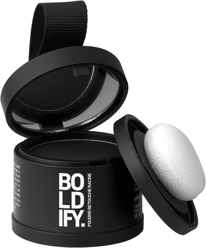 BOLDIFY - poudre de racine cheveux - 4g - couvre racines, camoufle gris, effet naturel