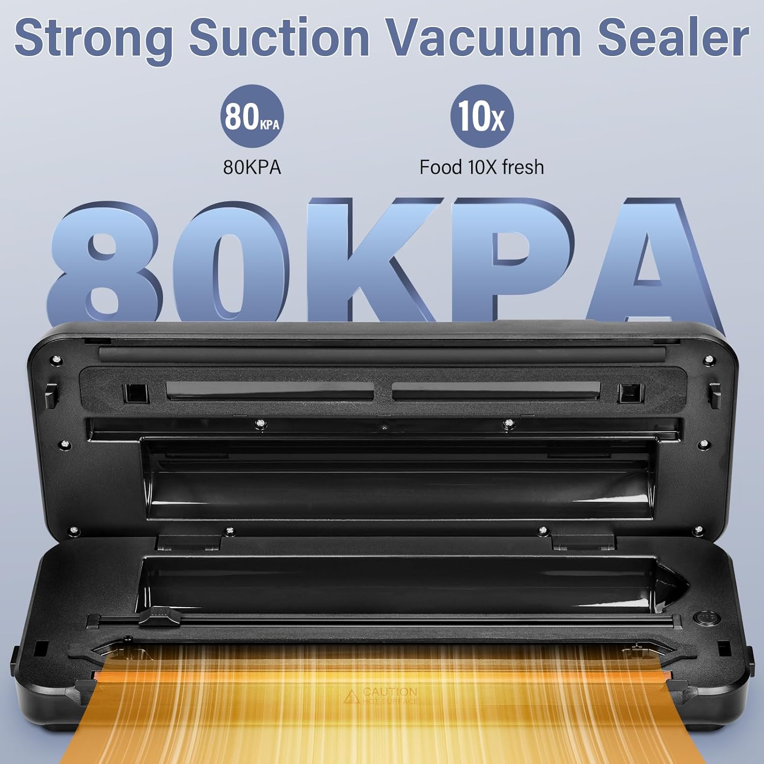 Machine Sous Vide Alimentaire - 8-en-1, 80KPA, coupeur intégré, sacs inclus