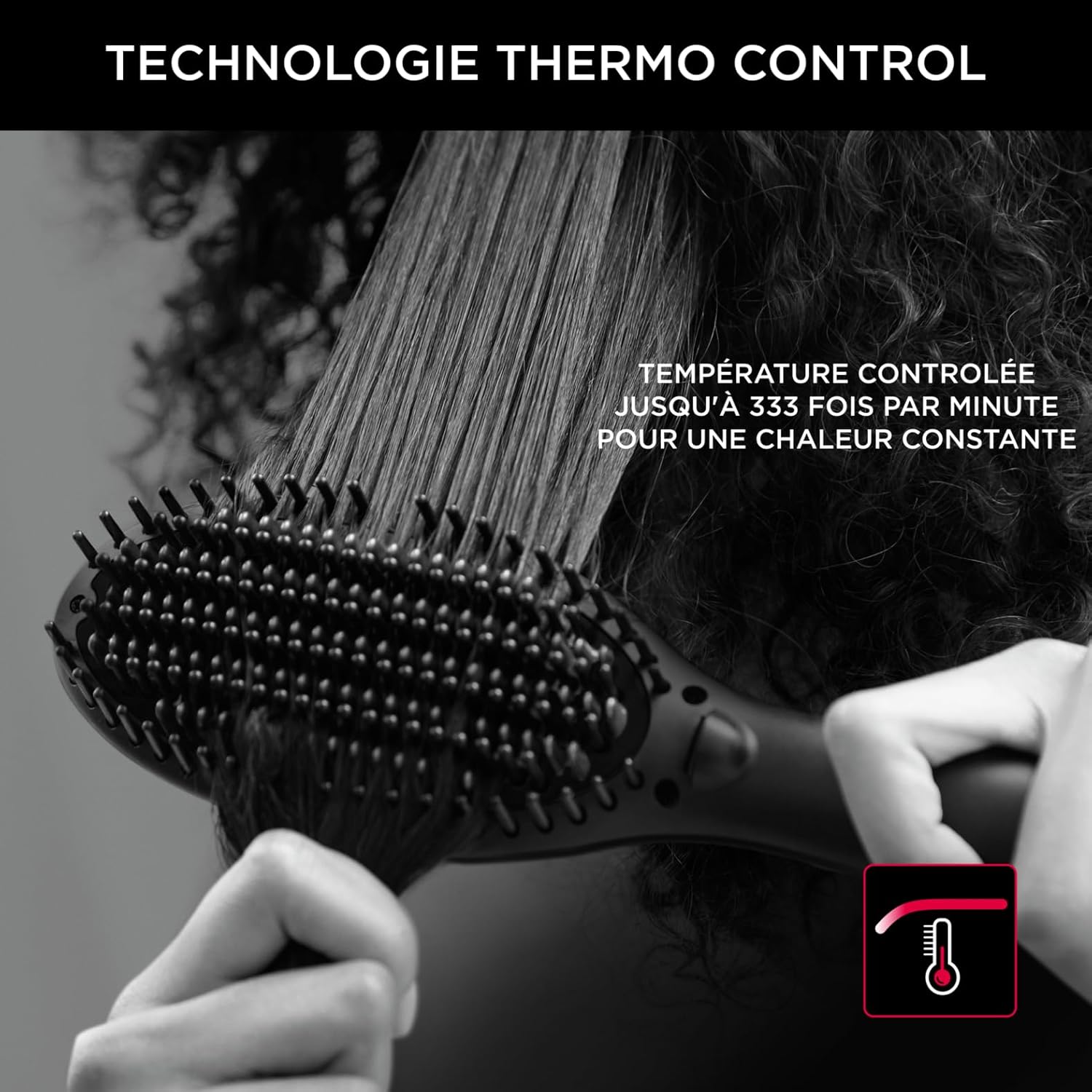 Rowenta x KARL LAGERFELD - Power Straight - brosse lissante, lissage rapide, tous types de cheveux - CF582LF0