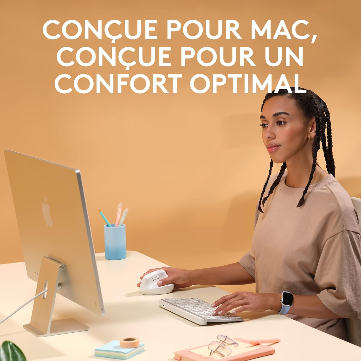 Logitech - Lift pour Mac - souris verticale compacte - ergonomique, 4 boutons, Bluetooth