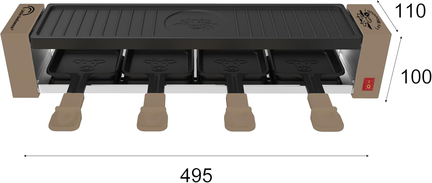 Little Balance - raclette 4 pers. antiadhésif, grill amovible, 800W - 8944