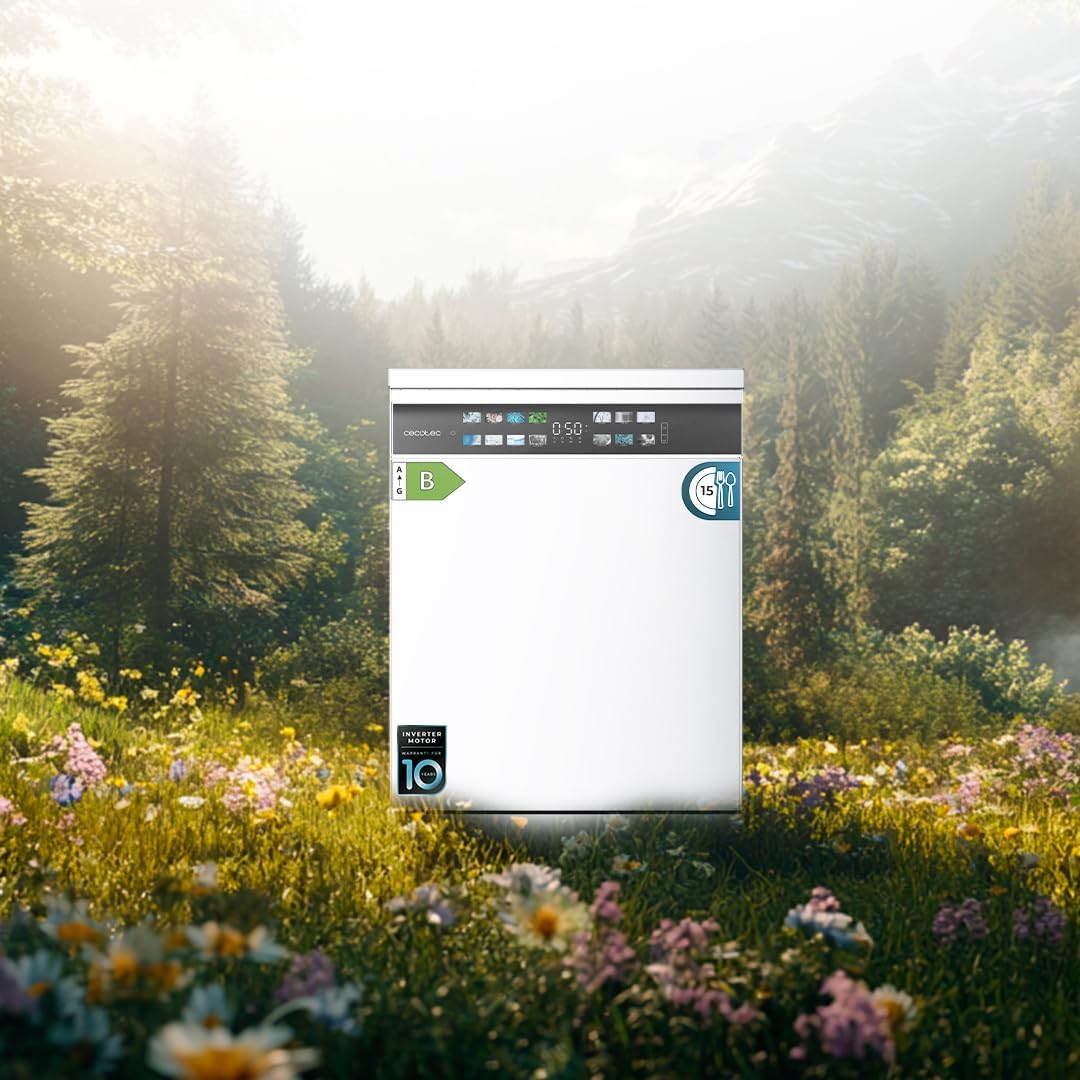 Cecotec - Bolero Aguazero 6700 B - 60cm - 15 couverts, Inverter, classe B