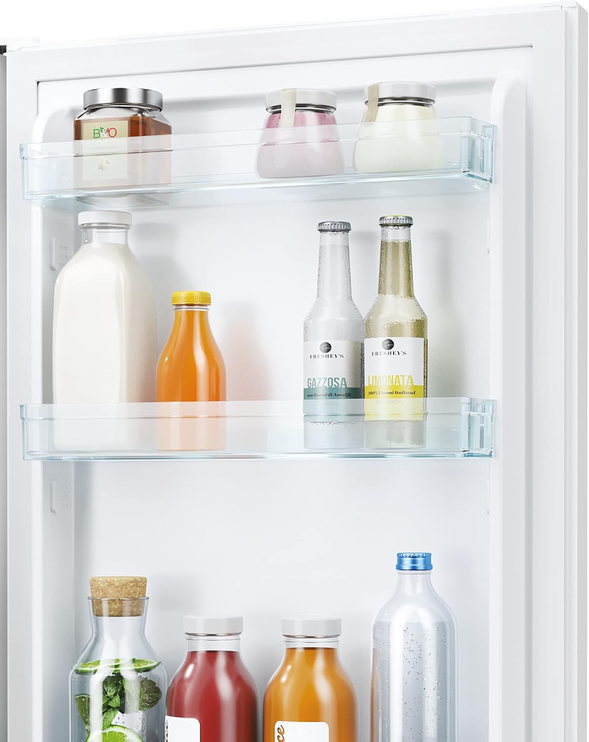 Candy - combiné 260L, 177cm, Low Frost, LED, classe E, 39dB - CCT3L517EW