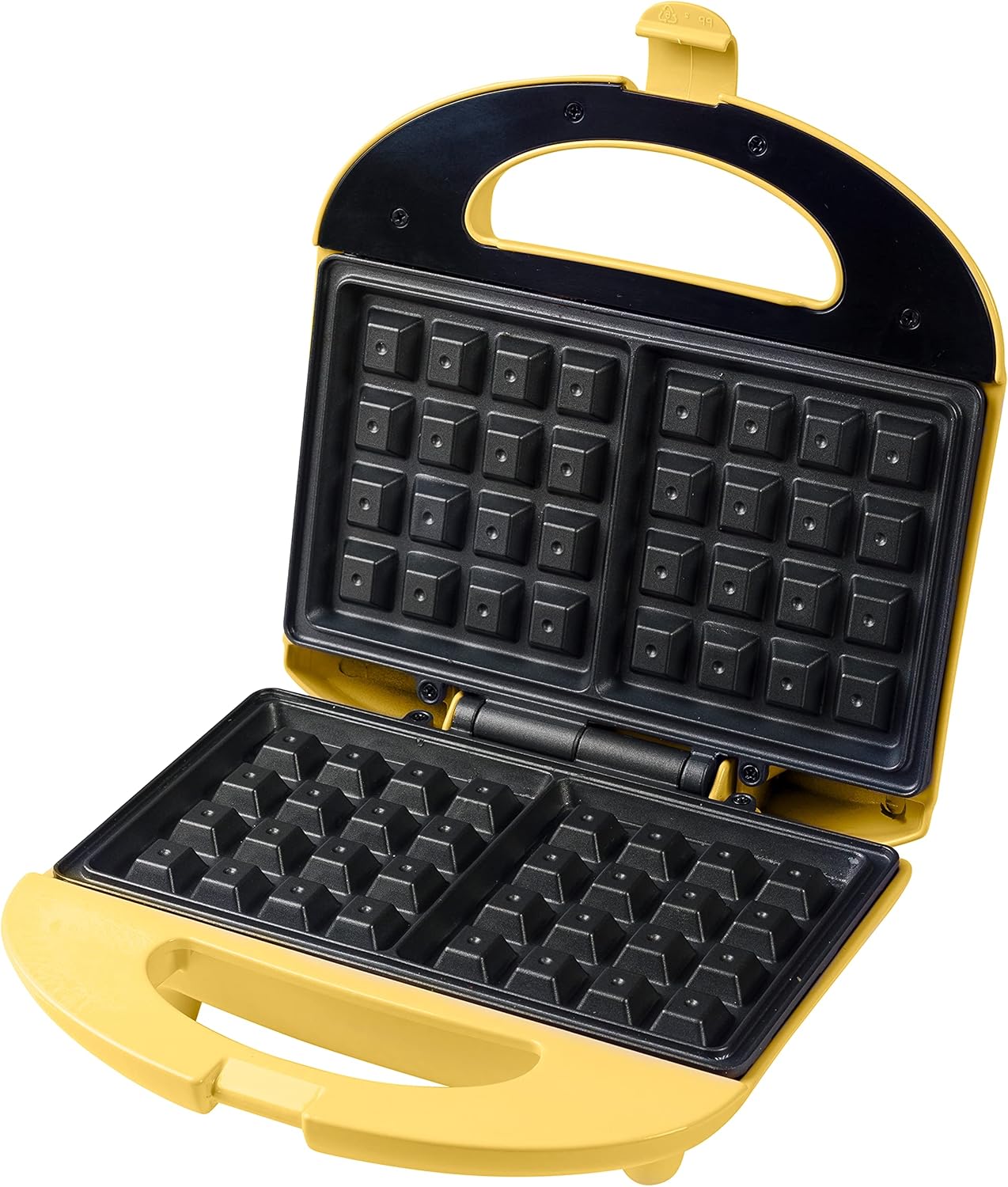 Bestron - Gaufrier rétro - 700W, anti-adhésif, jaune - Bruxelles