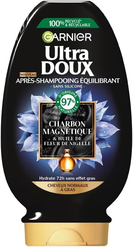 Garnier - Ultra Doux Hydratant & Équilibrant 200ml - charbon, nigelle