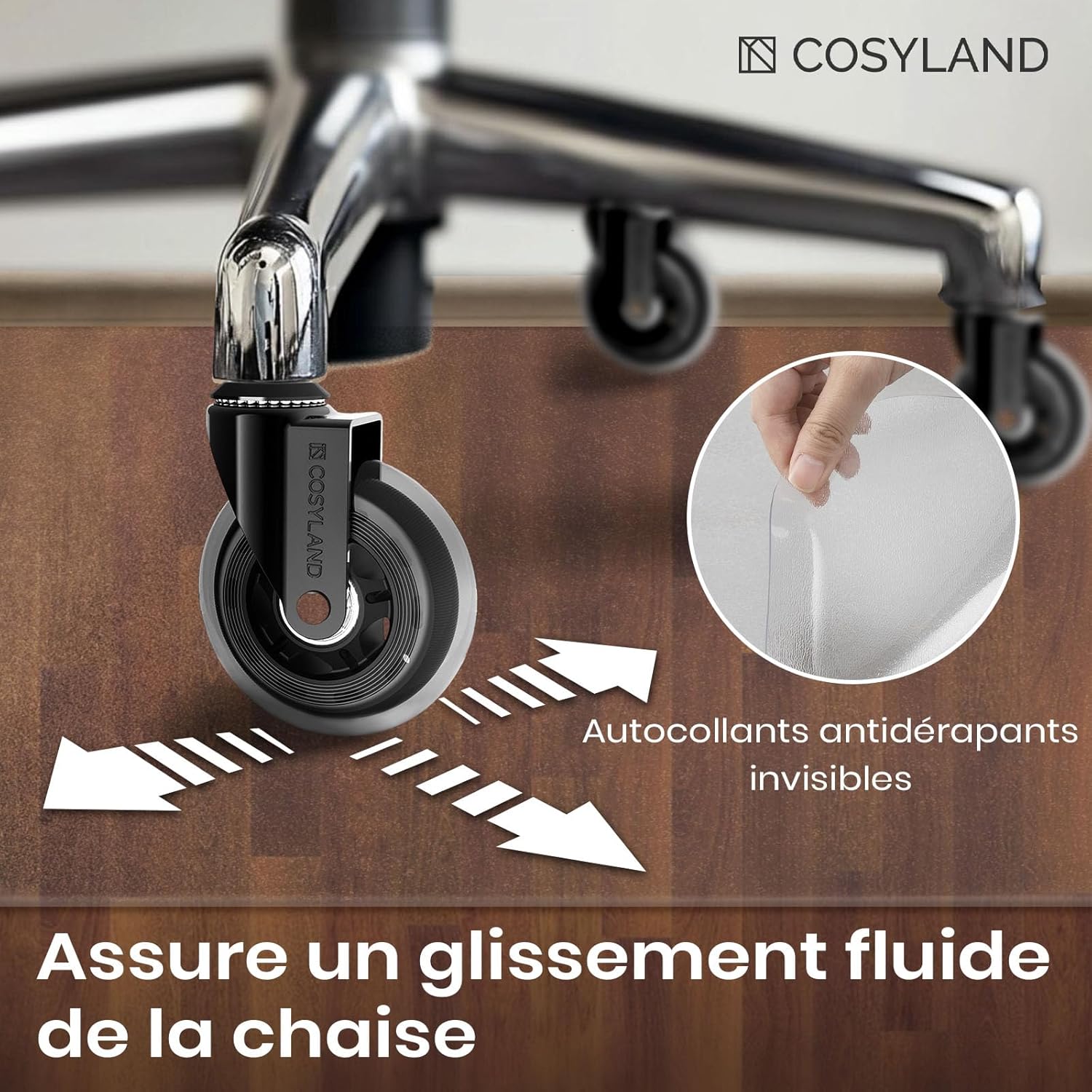 COSYLAND - Tapis de sol effet givré - 90x120cm - Antidérapant, protège-parquet