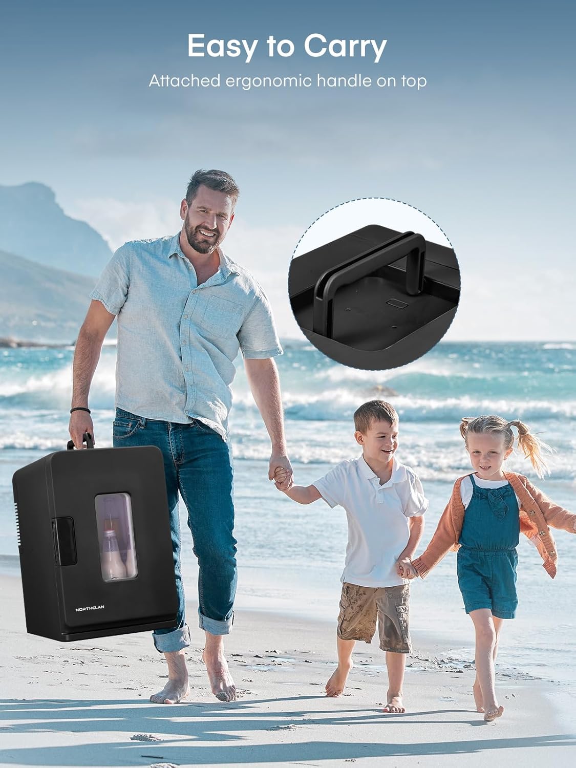 FOHERE - mini frigo portable 15L - chaud/froid, silencieux, 21 canettes