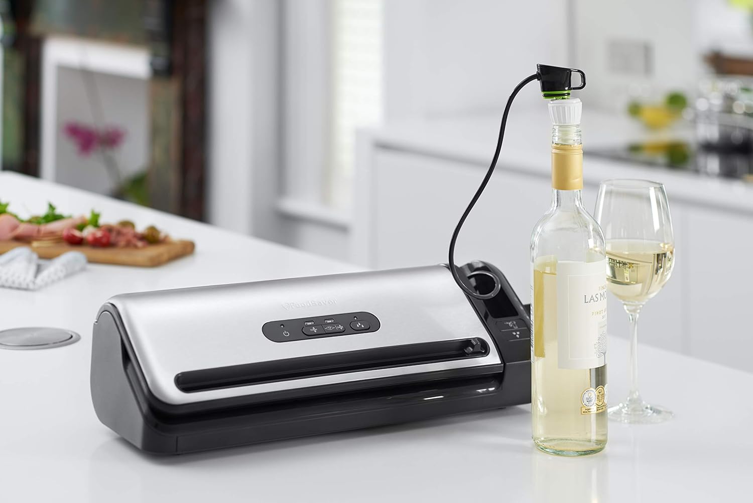 FoodSaver - Machine sous vide FFS017X - compartiment rouleau, coupe, fonction marinade, sacs et adaptateur inclus - FFS0