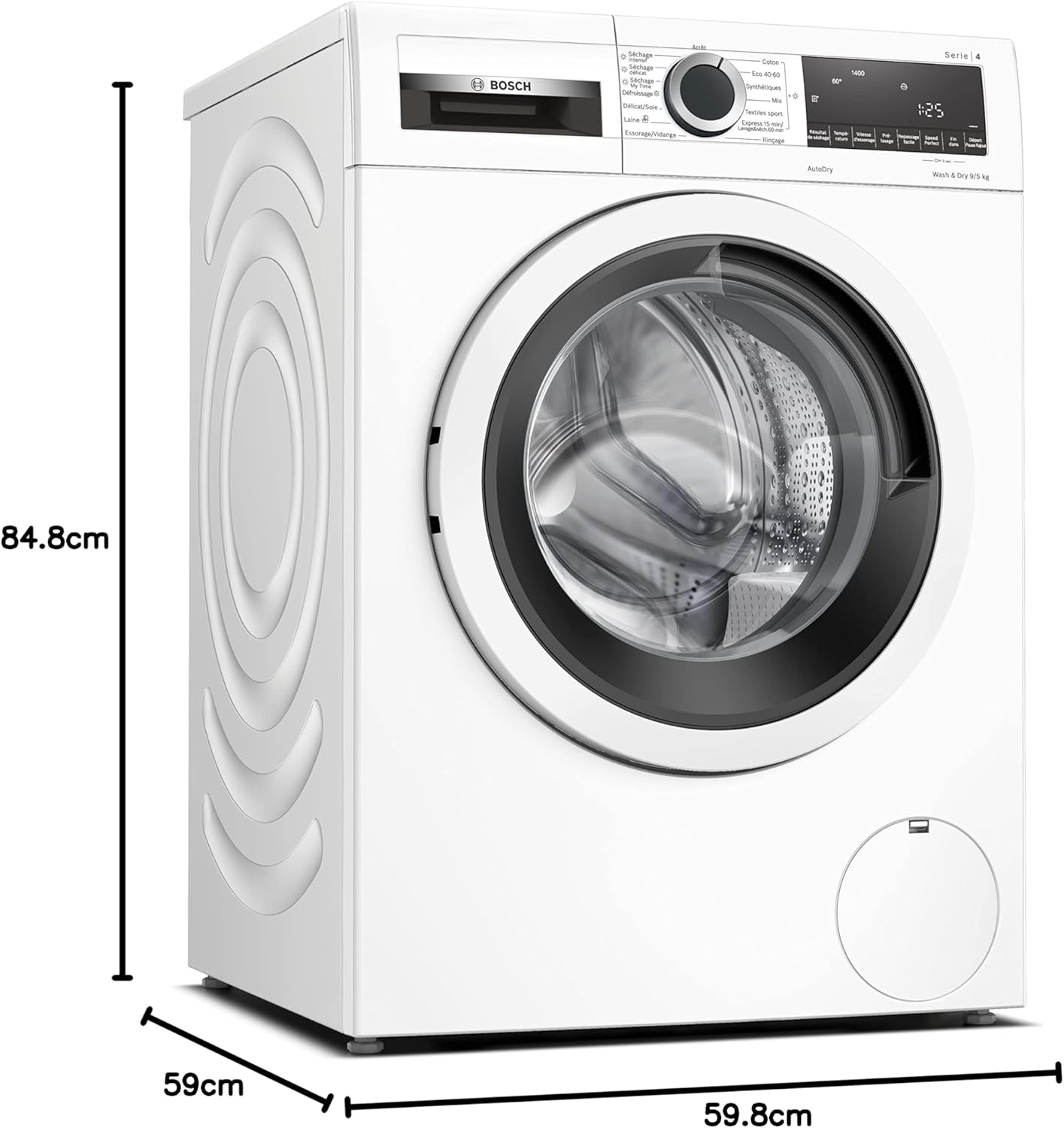 Bosch - Série 4 WNA144V0FR - Lave-linge séchant 9/5kg 1400trs/min blanc