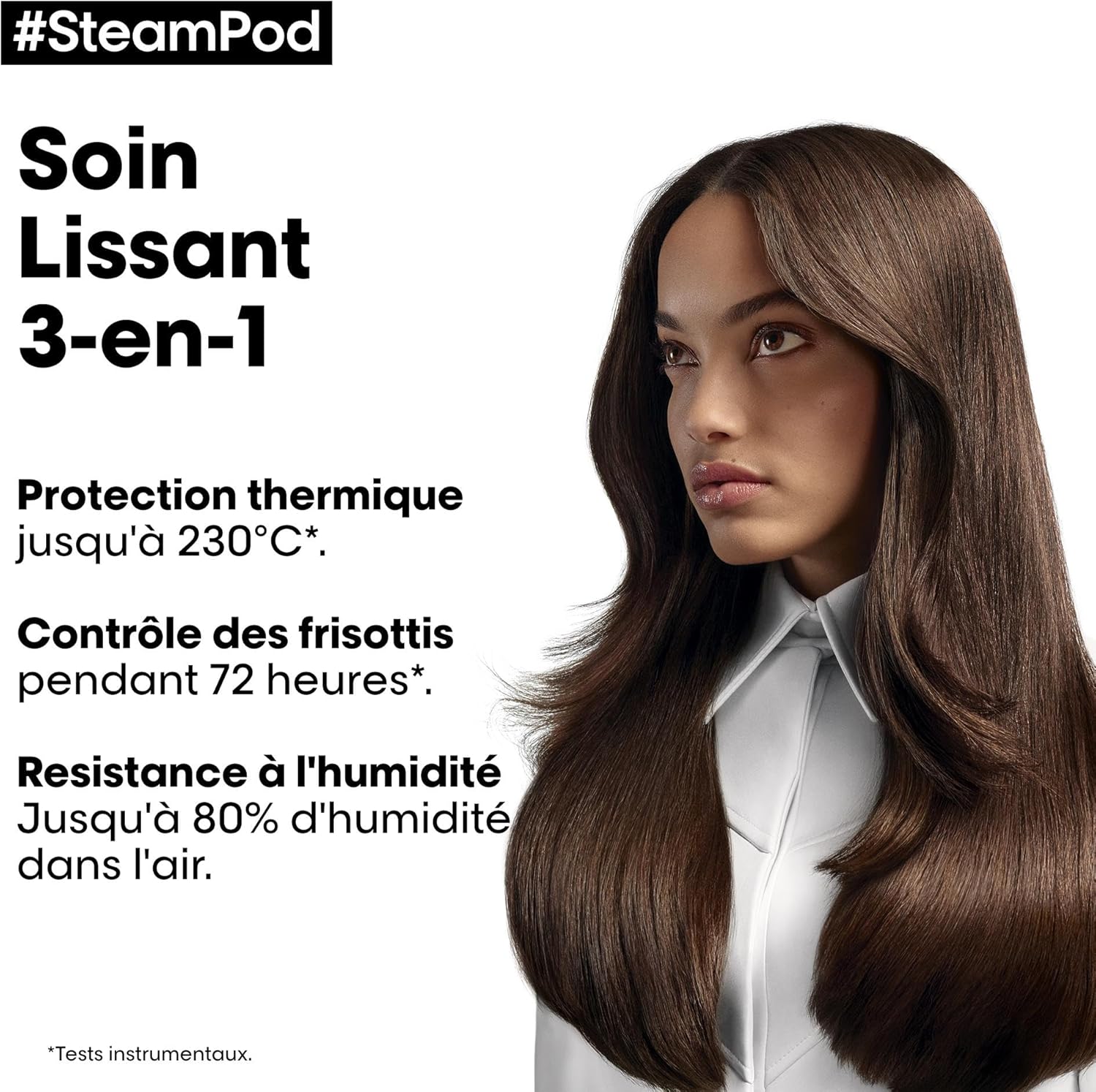 L'Oréal Professionnel - SteamPod - sérum 50ml - protège jusqu'à 230°C, anti-frizz, anti-humidité