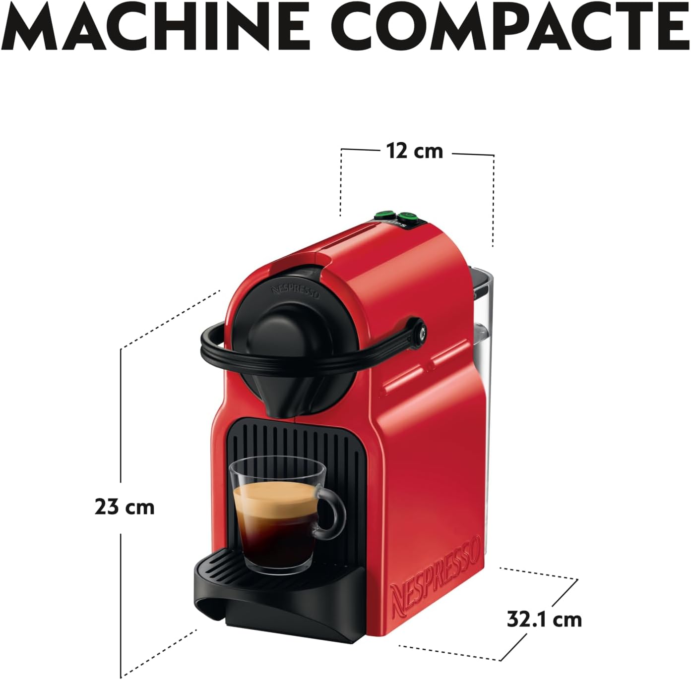Nespresso - Krups Inissia - compacte - 19 bars, expresso, YY1531FD