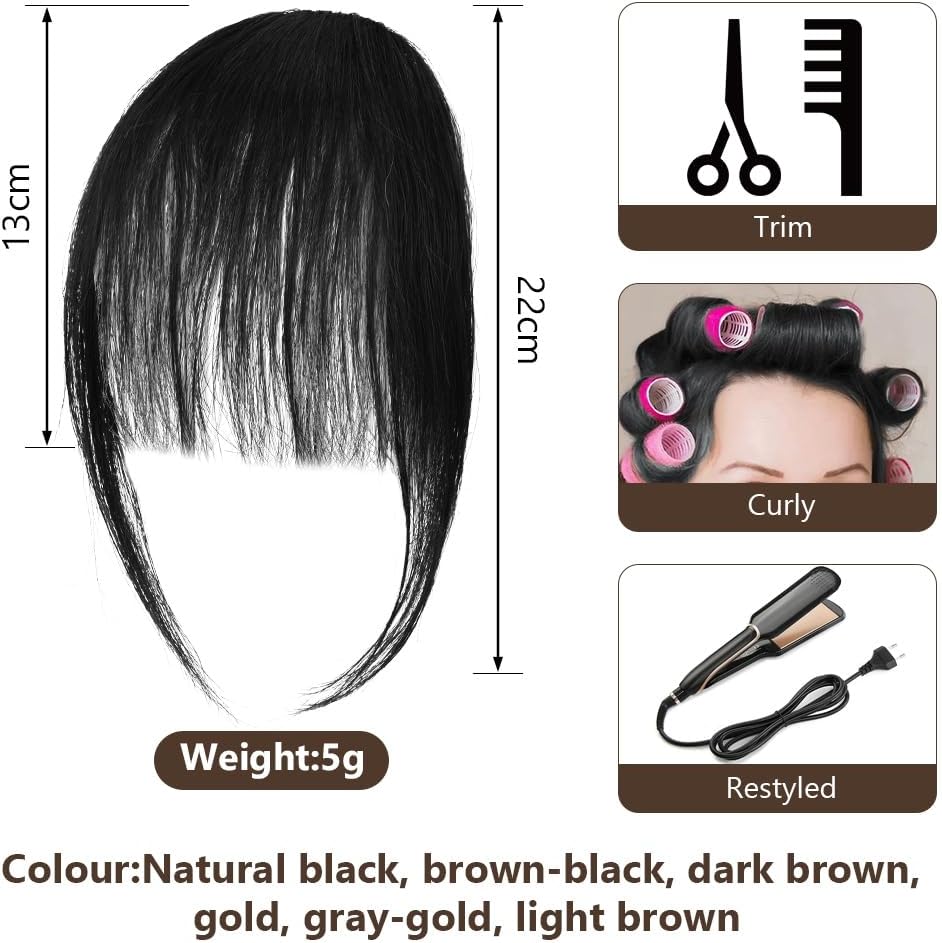 Extension de cheveux - frange à clip - femme - noir - Bangs Neat