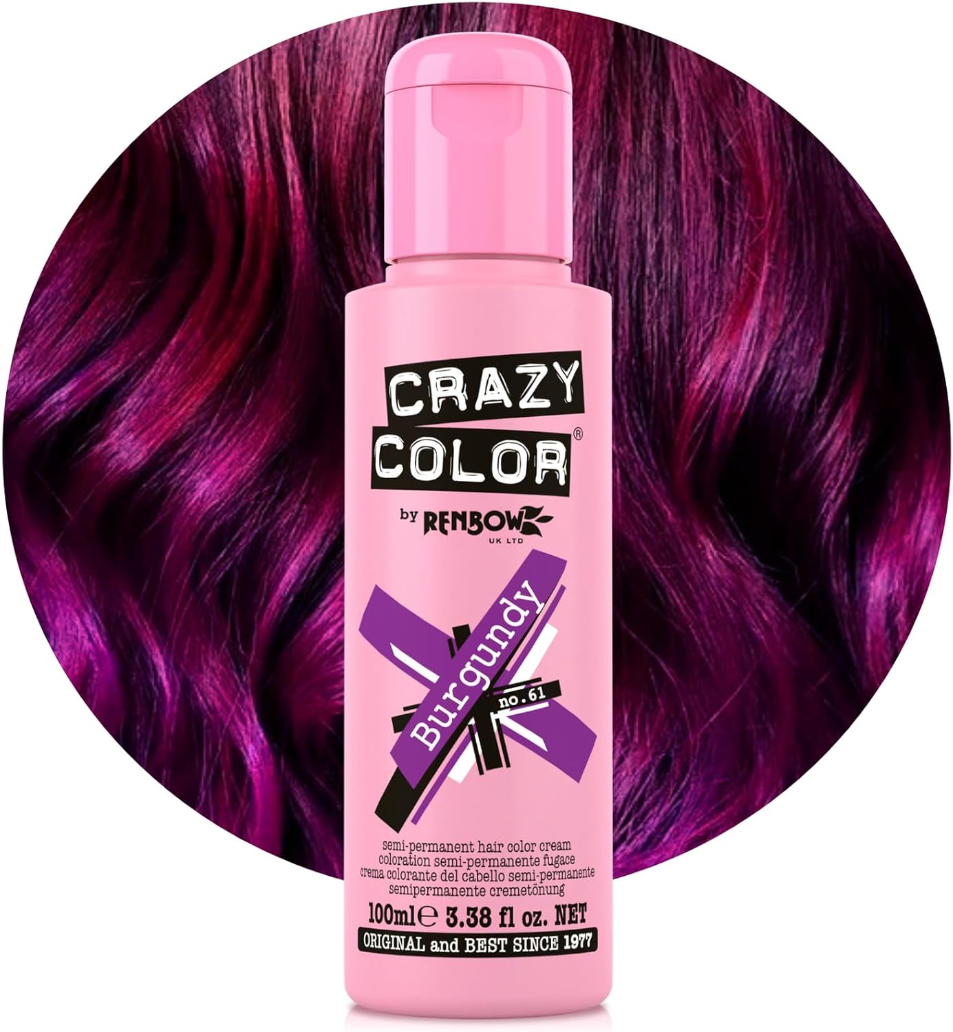 Crazy Color - coloration permanente Bordeaux - 100ml - cheveux CRC026