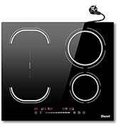 Disaenvir Plaque à induction 60 cm, plaque de cuisson encastrable à induction 4 plaques autosuffisantes avec...