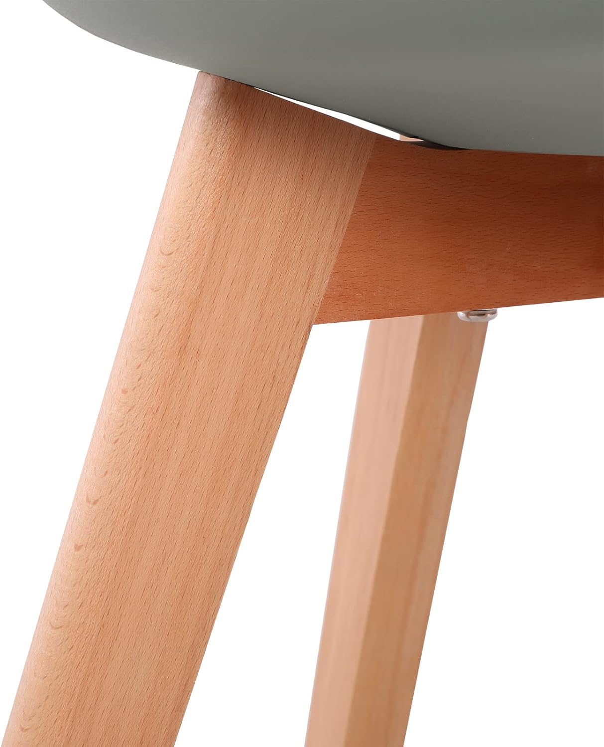 Eggree - Lot de 2 chaises design, hêtre massif, confort, gris, EGGREE