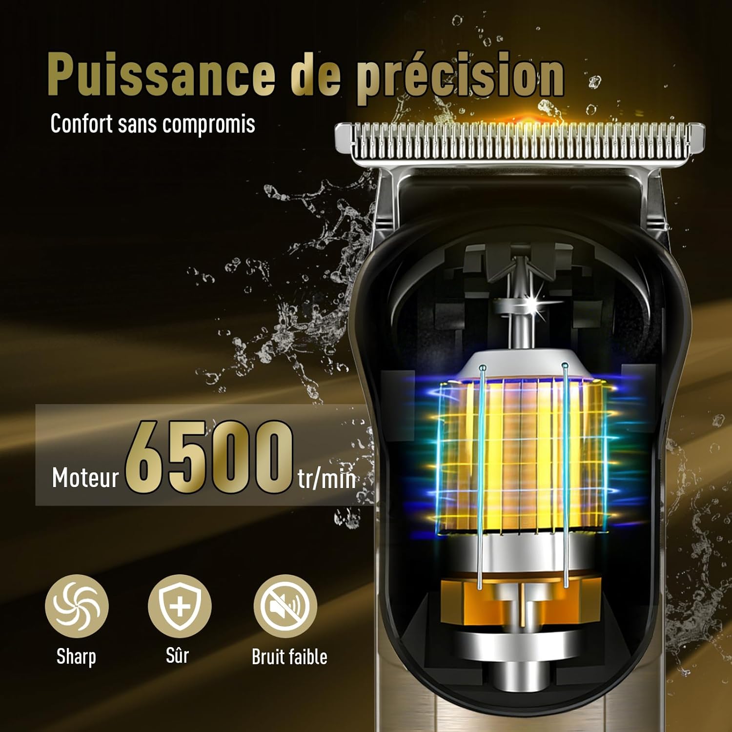 Tondeuse cheveux hommes - kit pro 17-en-1, LCD, USB-C, soin complet