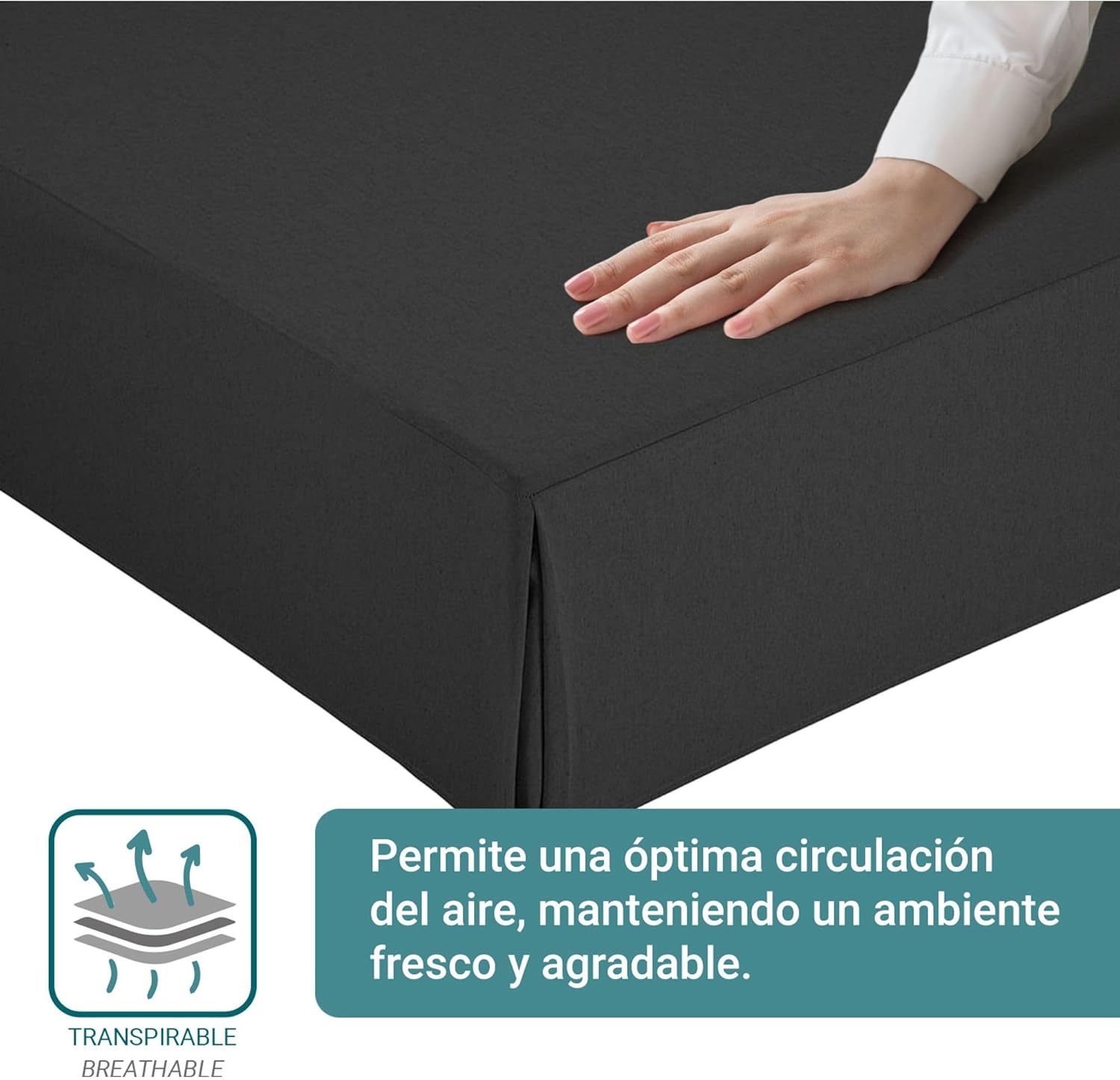 Drap-housse de canapé - 90x190/200 cm - antidérapant, respirant, fabrication Espagne