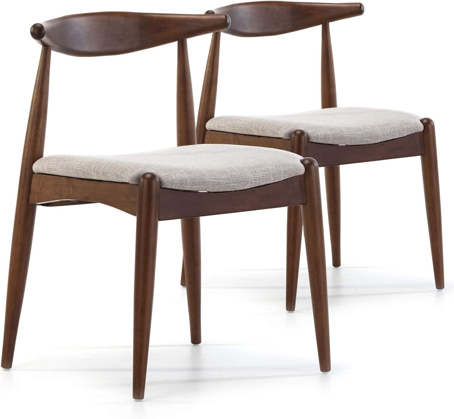 Venta-stock - Corzo - 52,5x50x74,5 cm - chaises noyer en bois massif