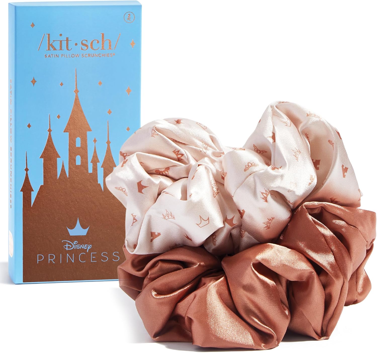 Kitsch - Disney Satin Scrunchies - 2 pcs - Cheveux tous types, sans pli