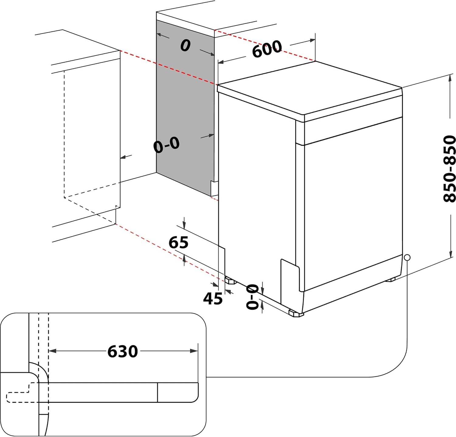 Whirlpool - Lave-vaisselle MaxiSpace série W7 - 60cm, 15 couverts, pose libre - W7F HS41 X