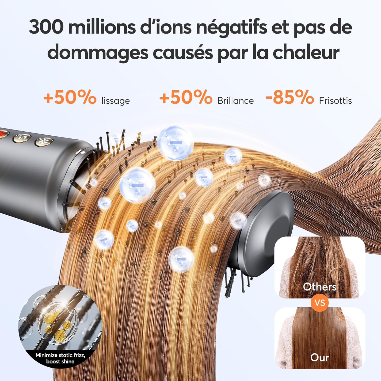 Bopcal - Hair Styler 5 en 1 - 110000 RPM - Fonction ionique, boucle automatique