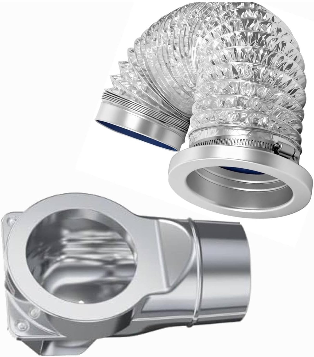 Fafeicy - kit de ventilation magnétique - 2,6 pieds - connexion puissante, conduit flexible