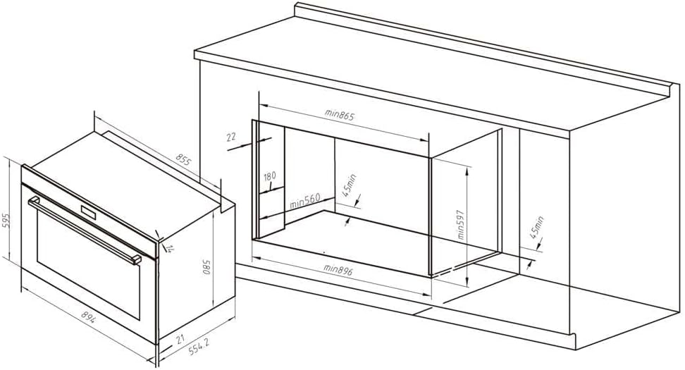 Cecotec - Bolero Hexa - 133L - Inox, 11 fonctions, 3800W, Airfryer AF319000