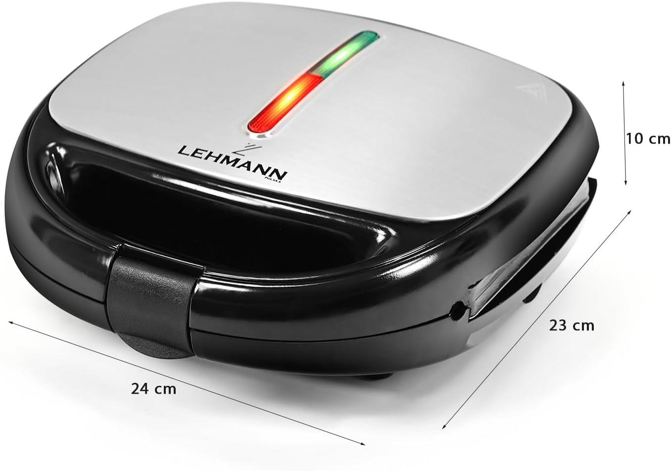 Lehmann - Sandwichmaker 5en1 - 800W - plaques antiadhésives, multi-formes