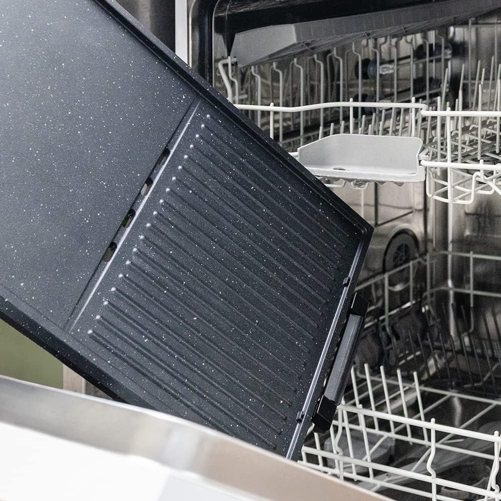 Cecotec - PerfectRoast 3000 - inox - 3 000 W, surface mixte, thermostat réglable, bac ramasse-graisses - 03182