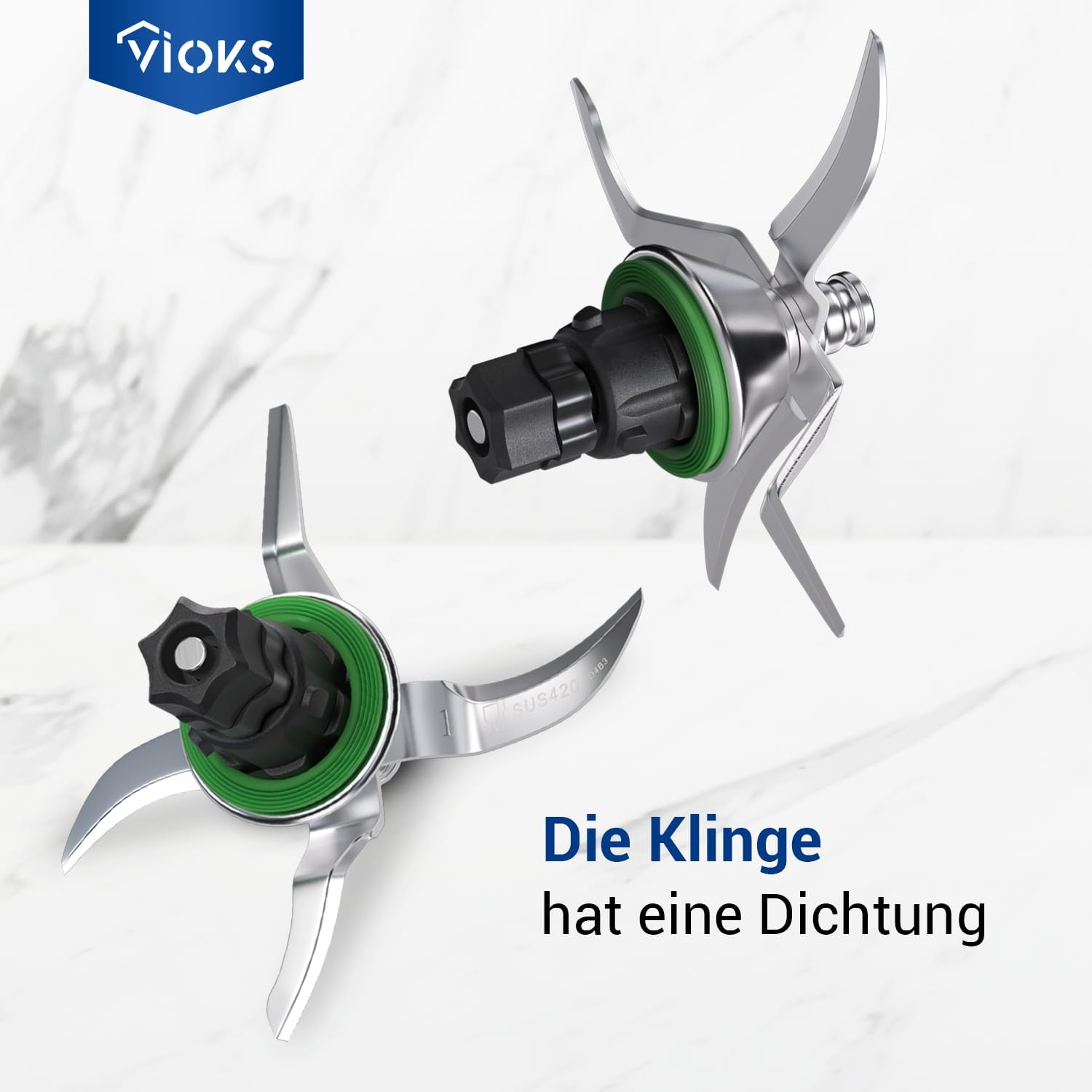 VIOKS - Couteau inoxydable pour Thermomix - Accessoire robuste - TM5