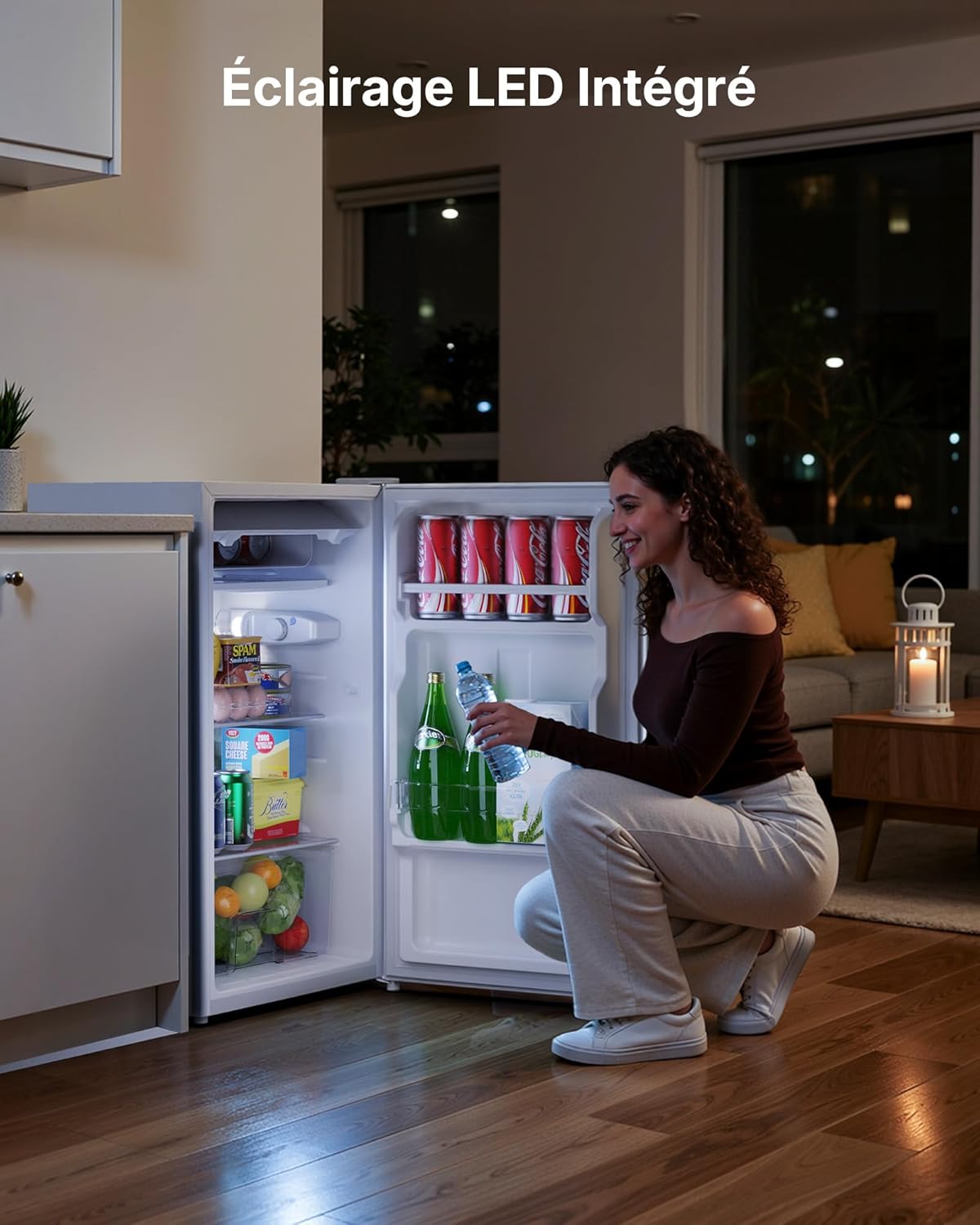 Upstreman - petit frigo 85L - éclairage, thermostat, porte réversible - CR85