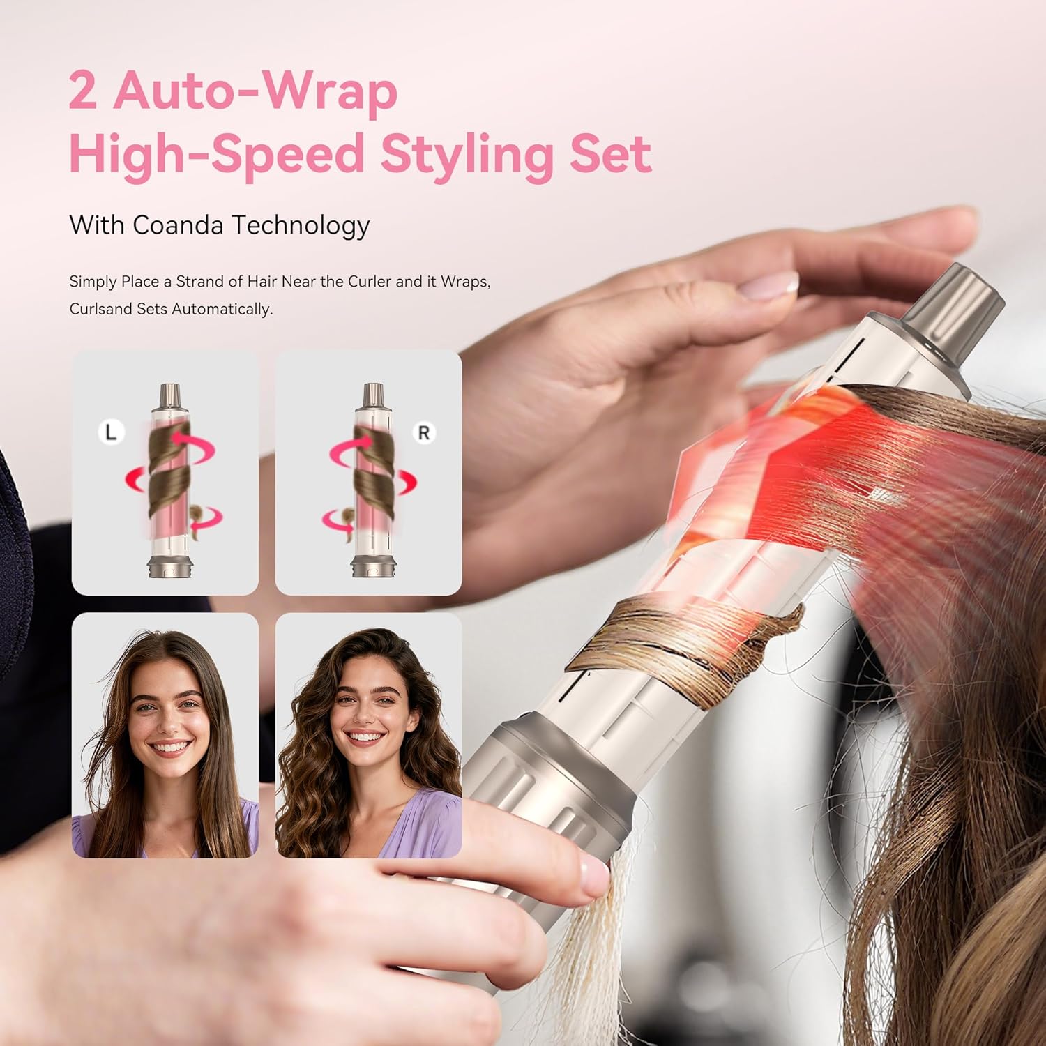 Sèche-cheveux Air Styler 5 en 1, 32mm, 1400W, 3 modes, 110000U/Min