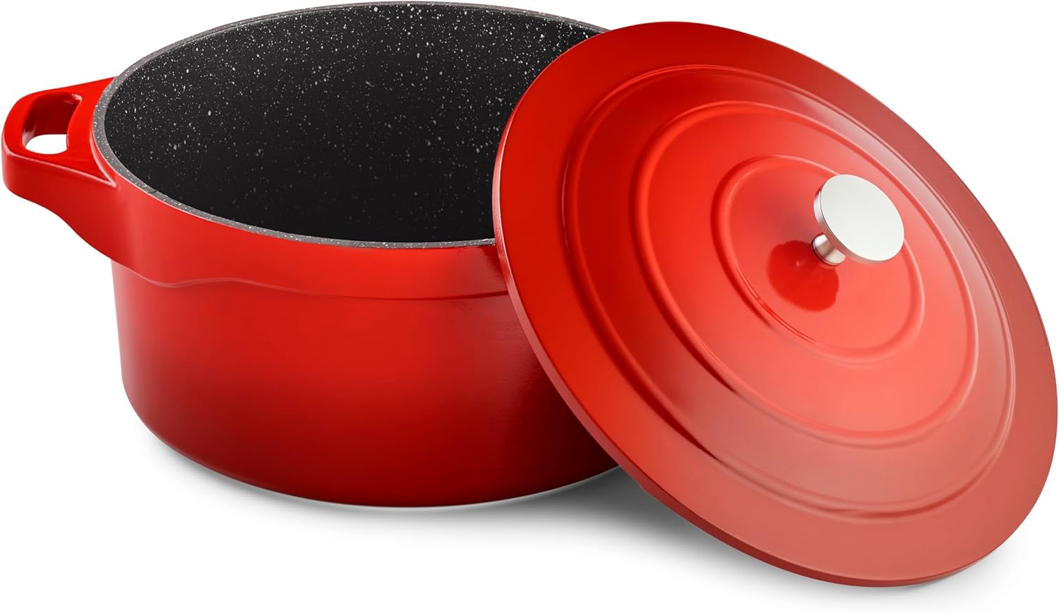 Pradel - Cocotte Ronde fonte d'aluminium 24cm anti-adhésive, maniques amovibles, tous feux - PCUI003002