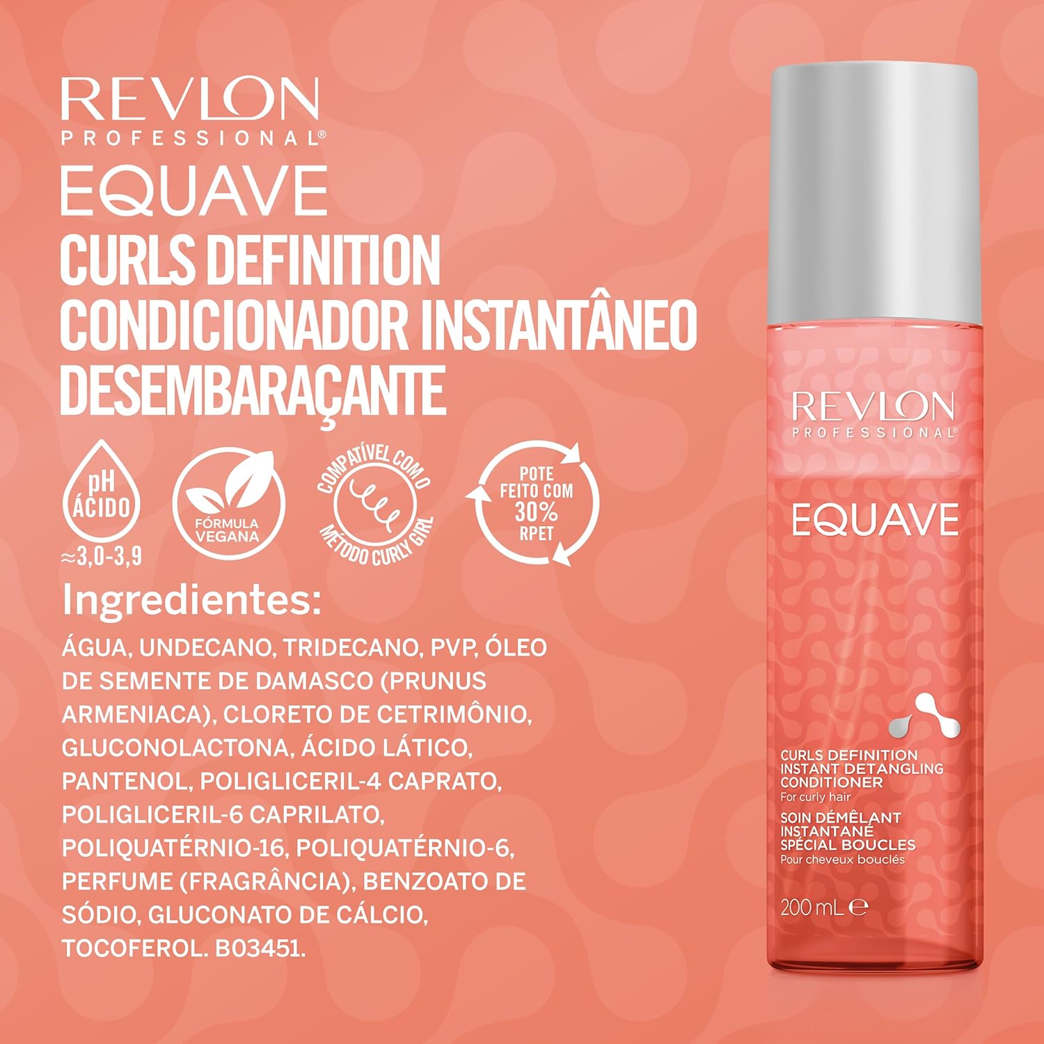 Revlon Professional - Equave - 200ML - Soin démêlant boucles sans rinçage
