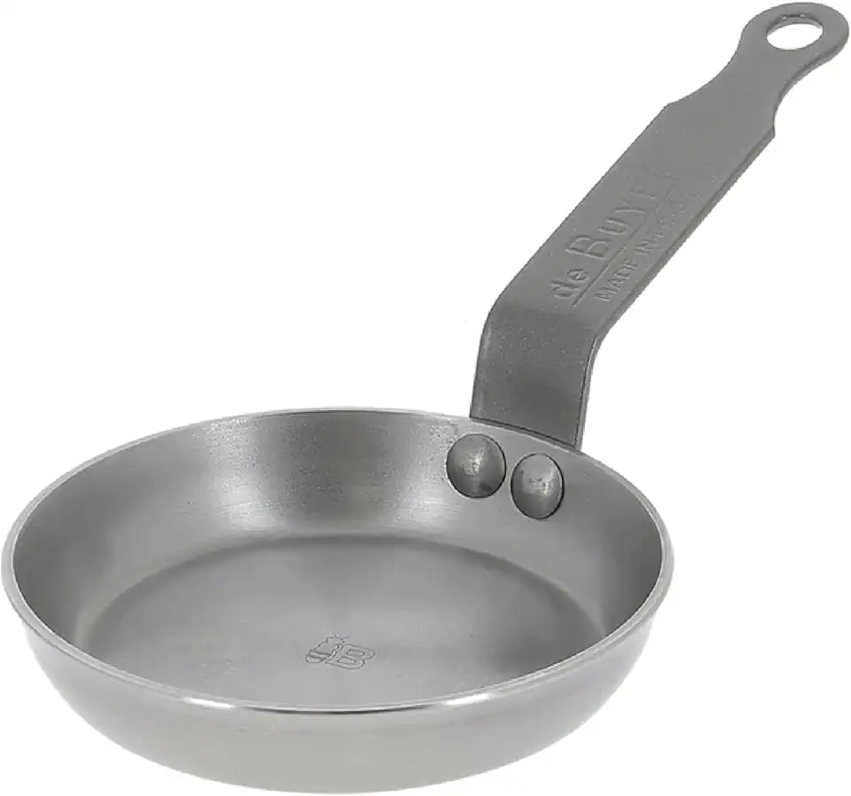 De Buyer - poêle à blinis Minéral B Element - 12 cm - acier naturel
