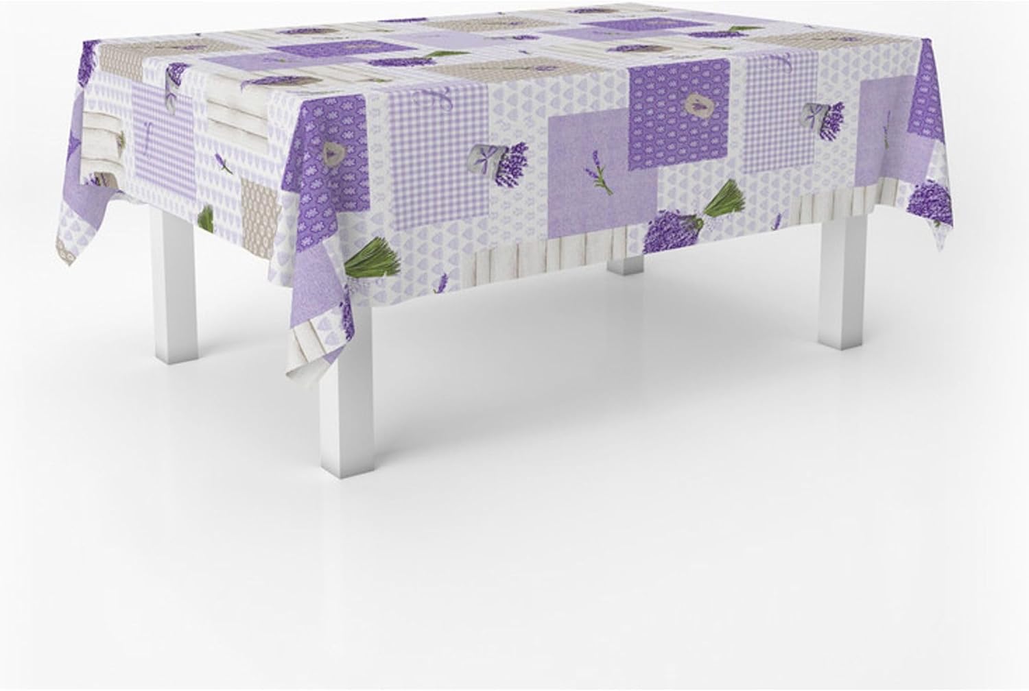 Nappe en toile cirée rectangulaire - 140x140 cm - anti-taches, imperméable, facile entretien