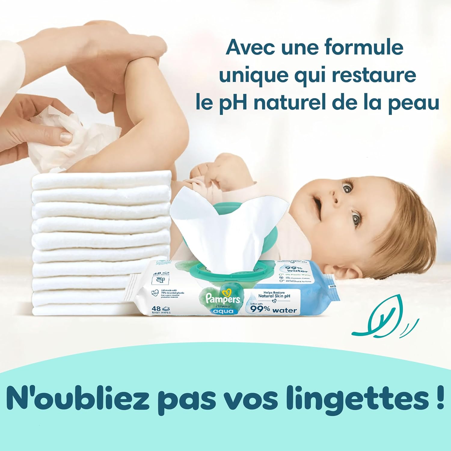 Pampers - Premium Protection Taille 1 - 180 couches, 10 lingettes, 2‑5kg, protection peau et fuites