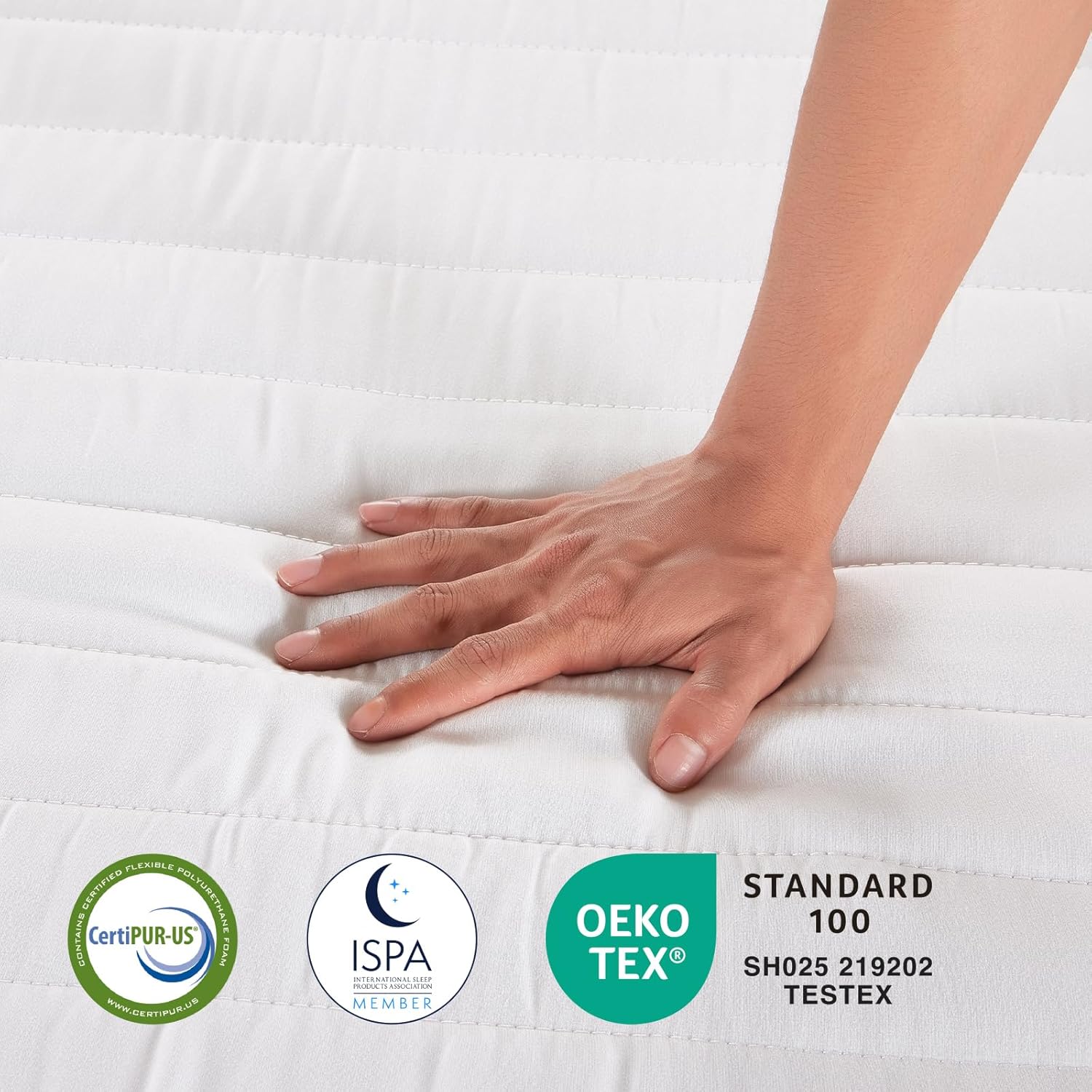 Avenco - Matelas mousse bambou 7 zones 90x190cm, H3/H4, housse amovible