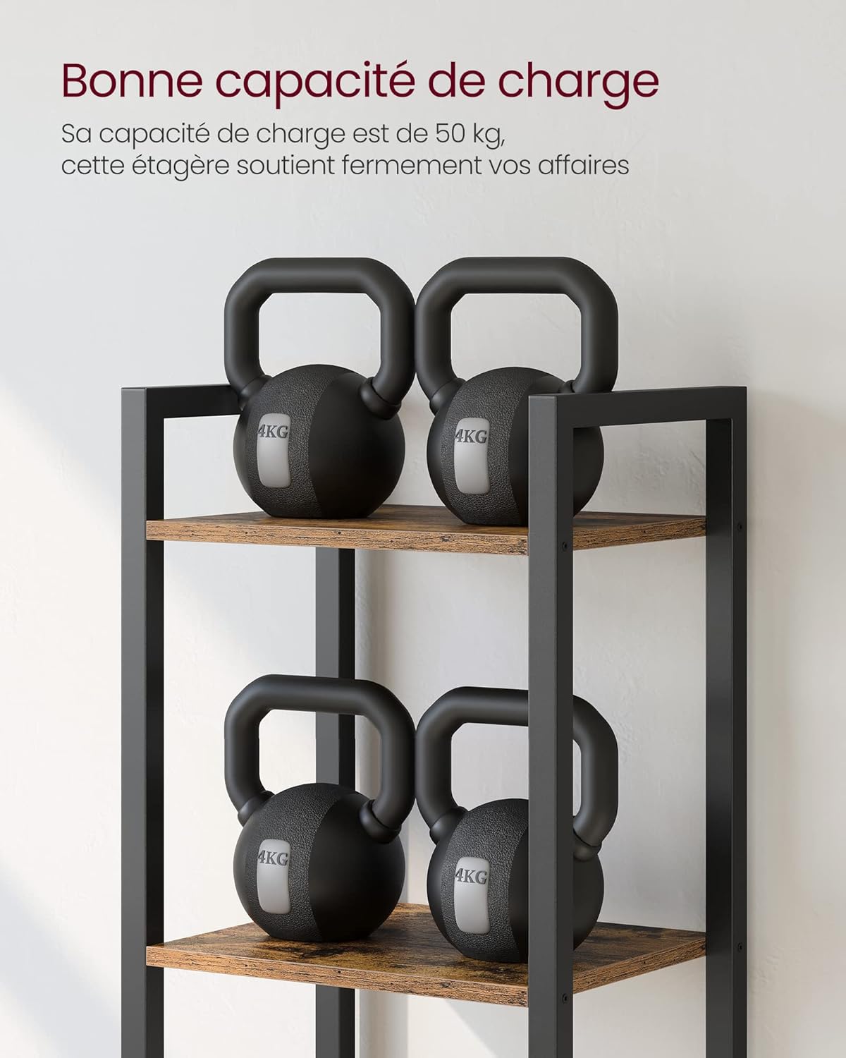 VASAGLE - étagère 6 niveaux style industriel 30x40x187,5 cm, LLS101B01