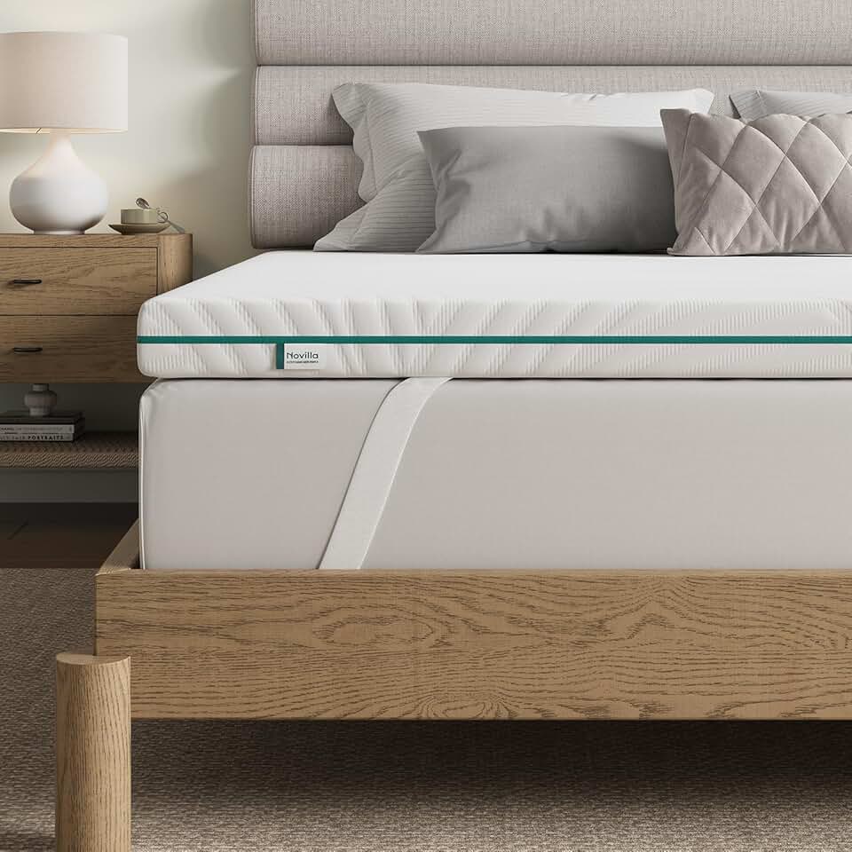 Novilla - Surmatelas Mémoire de Forme 140x190cm - 7,5cm, housse lavable, antidérapant