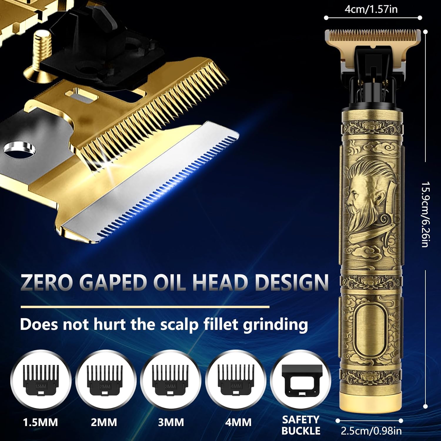 Tondeuse barbe homme - professionnelle - rechargeable, finition précise, usage domestique/salon