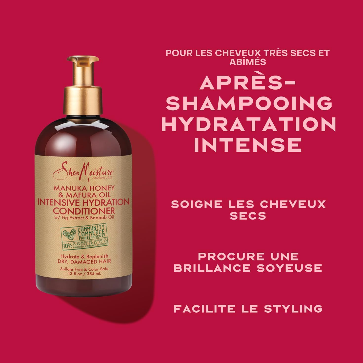 SheaMoisture - Intensive Hydration - 2x384ml - Miel de Manuka, Huile de Mafura