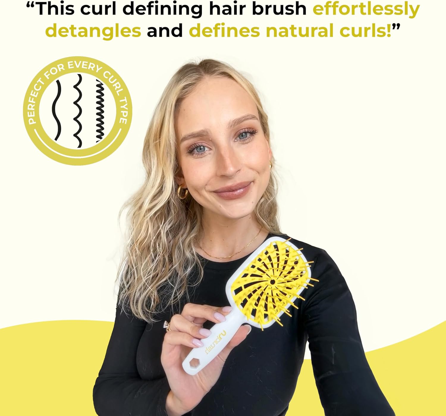 FHI Heat - UNbrush Plus - ultra légère - 84 poils UltraFlex, ventilée, pour cheveux bouclés