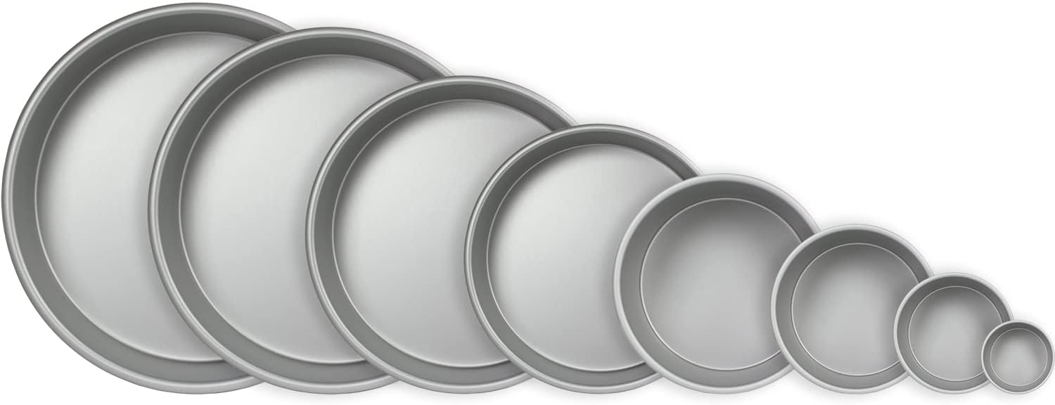 PME - Moule rond aluminium anodisé, 203x102 mm, argenté