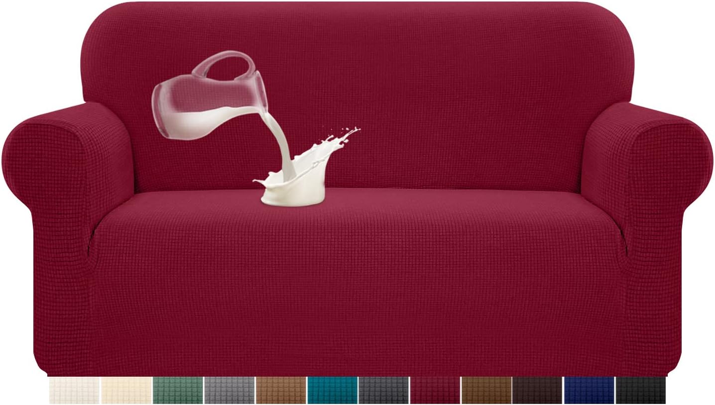 Granbest - housse canapé imperméable 2 places - élastique durable - rouge vineux