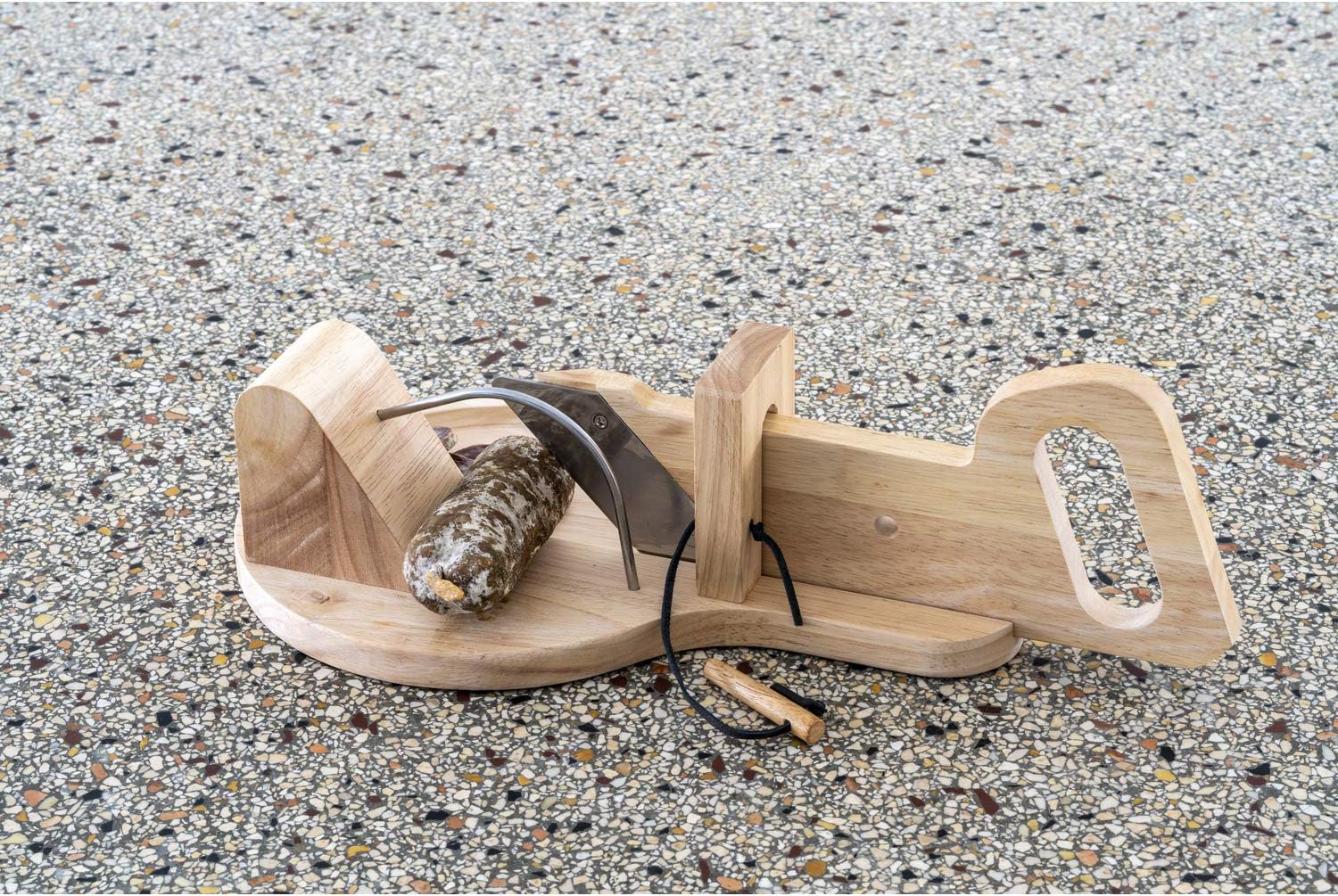 Laguiole - Trancheuse charcuterie compacte avec plateau bois, LAGUIOLE