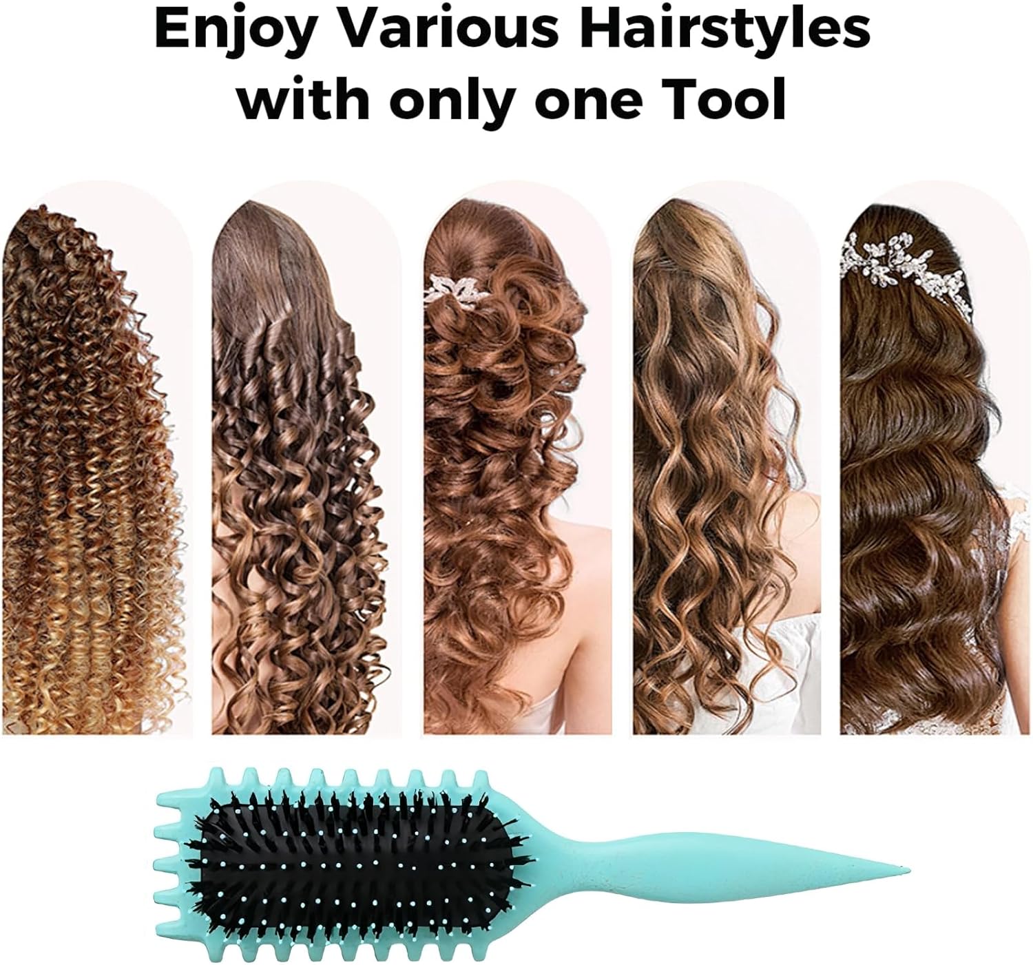 Brosse à boucler - coiffante 28cm - fixation et modelage des boucles