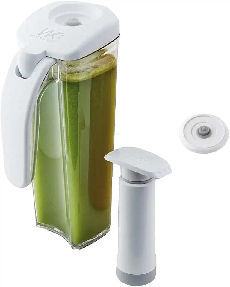 PIKA - Kit conservation sous vide 1L - carafe, pompe, couvercle S, blanc