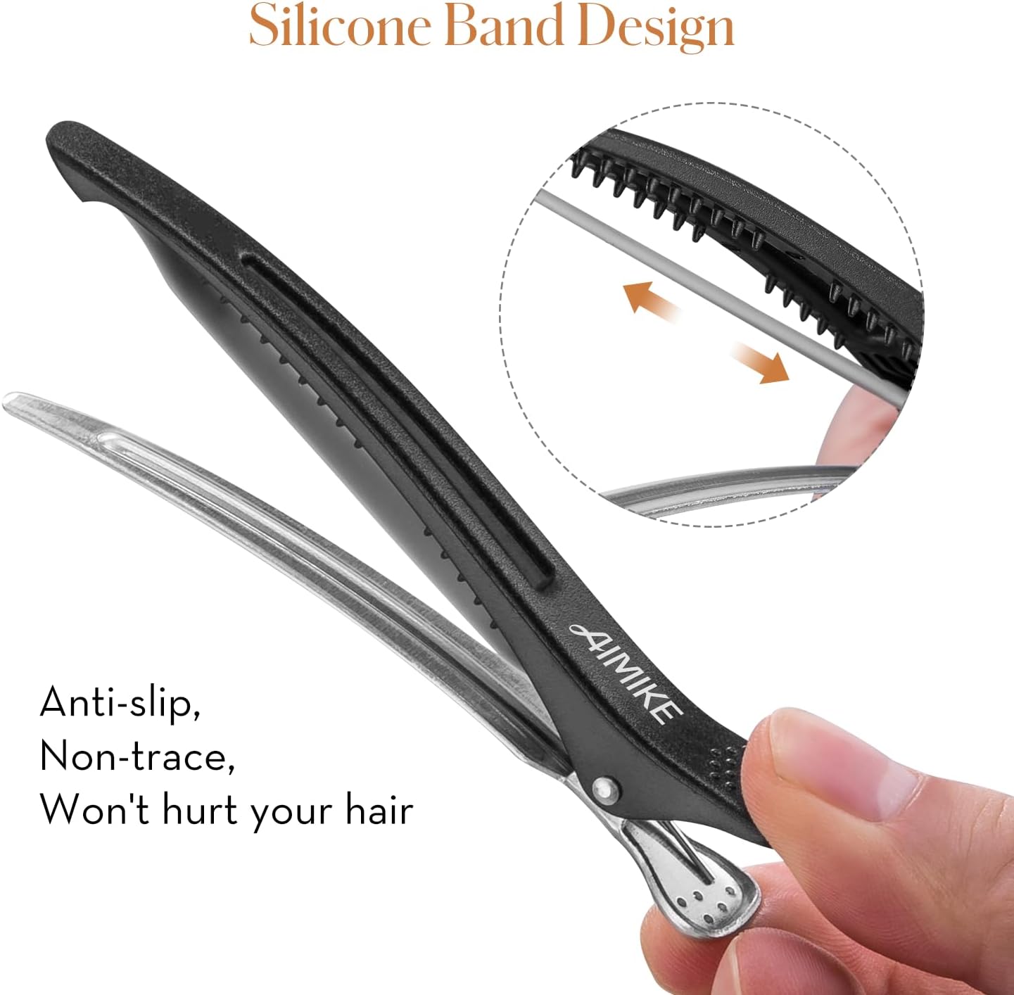 AIMIKE - pinces cheveux pro antidérapantes - lot 12 - pour épais et fins